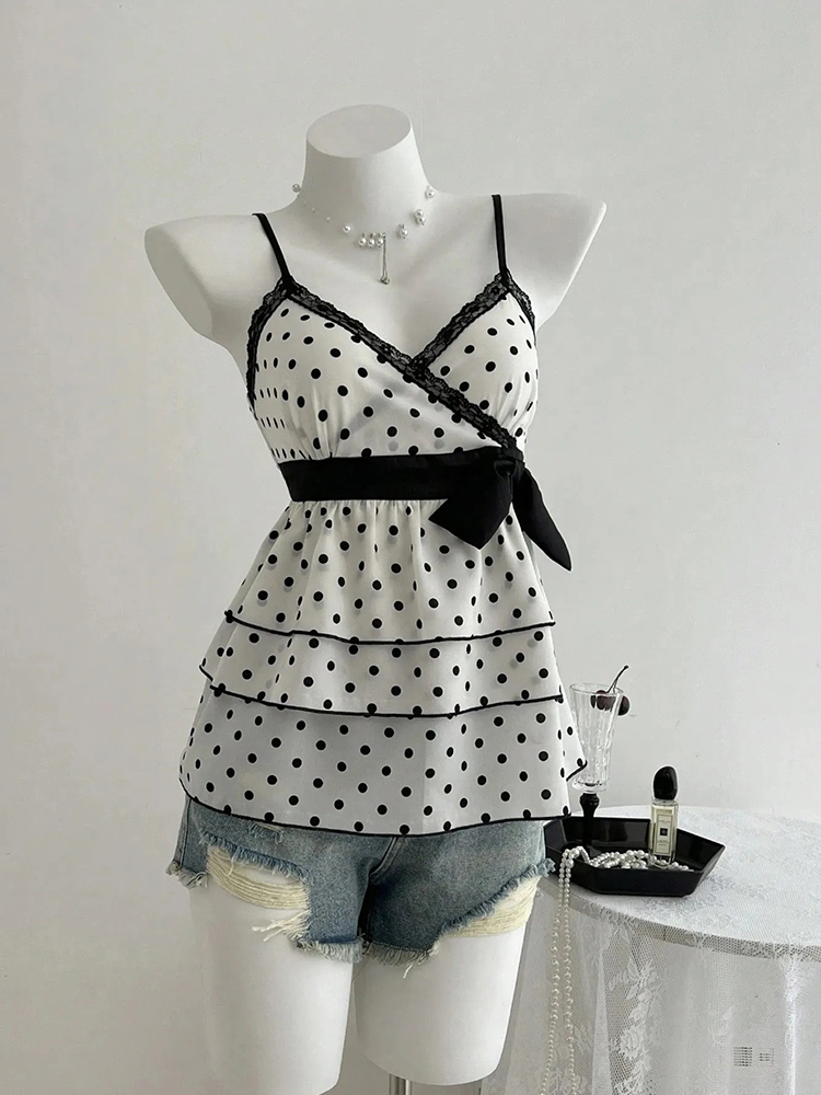 Summer Clothing For 60 Year Old Woman - Camisole Rétro Style Français en Dentelle