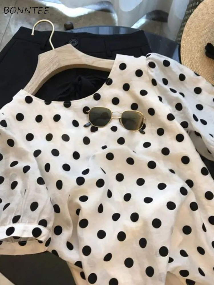 Summer Clothing Aesthetic - Chemisiers à pois femmes élégant été