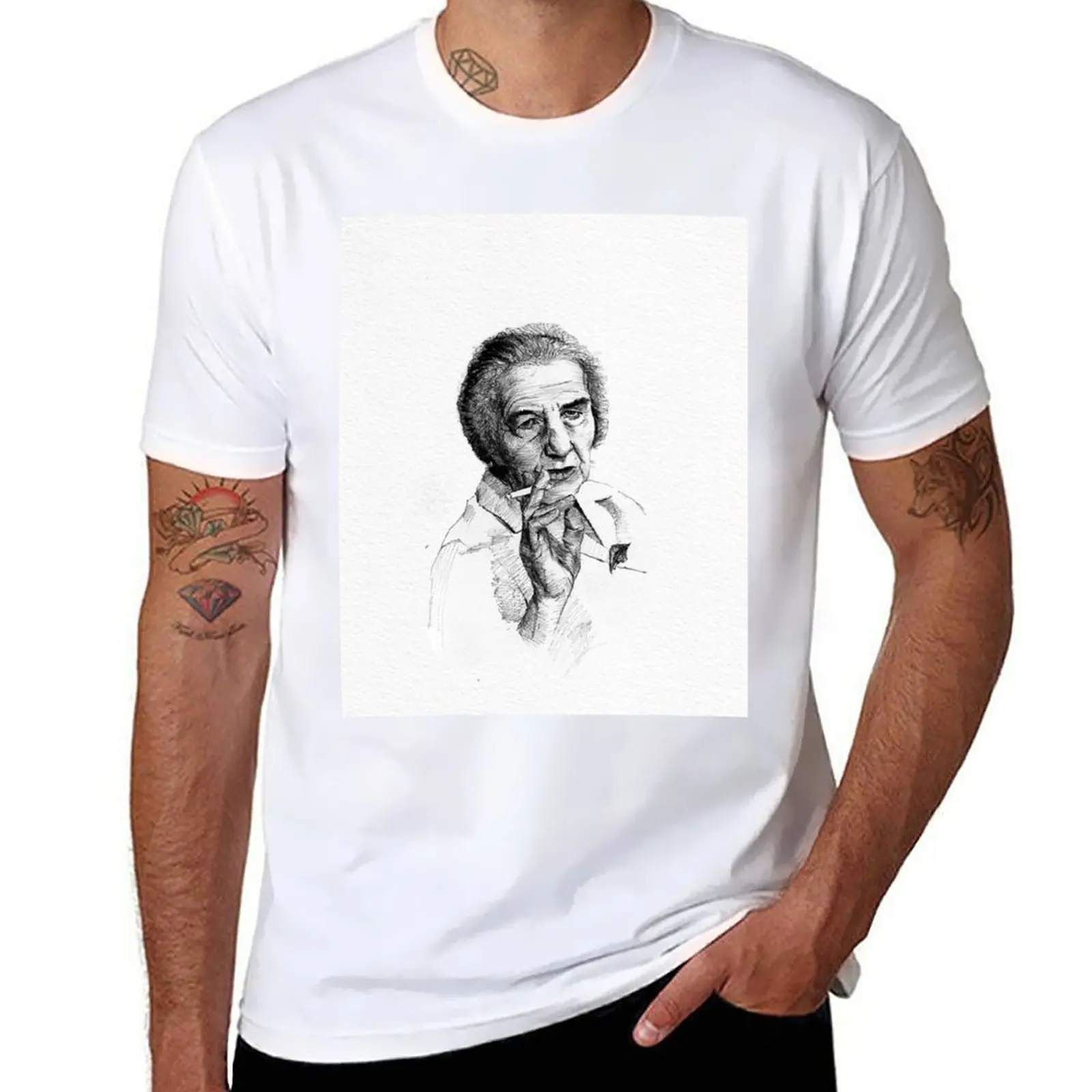 Summer Clothing Aesthetic - T-shirt Golda Meir pour hommes, vêtements