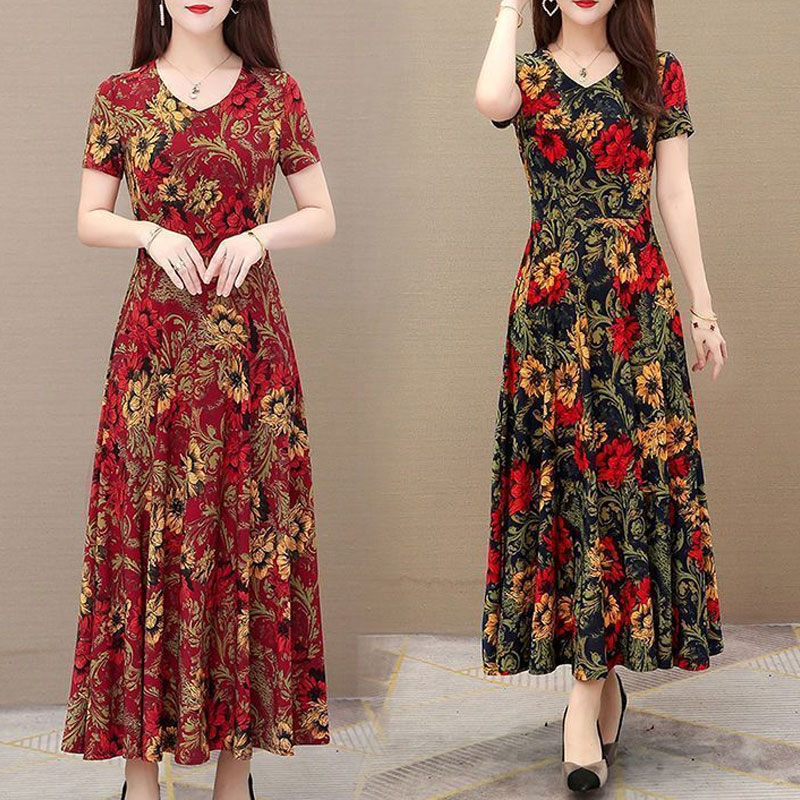 Summer Clothing For 60 Year Old Woman - Bureau dame géométrique Vintage imprimé fleuri