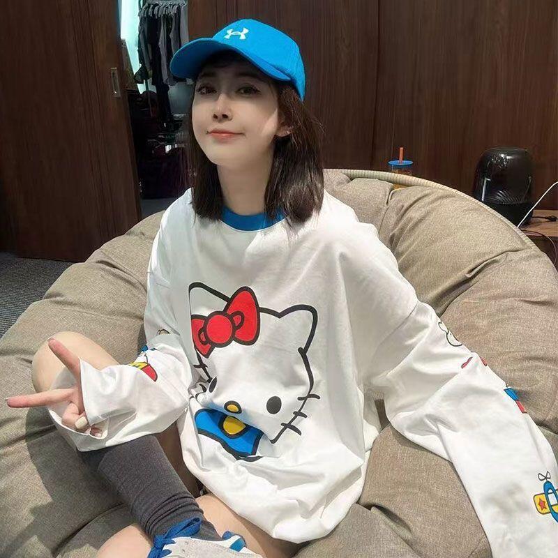 Summer Clothing Women - T-shirt à manches longues Hello Kitty,