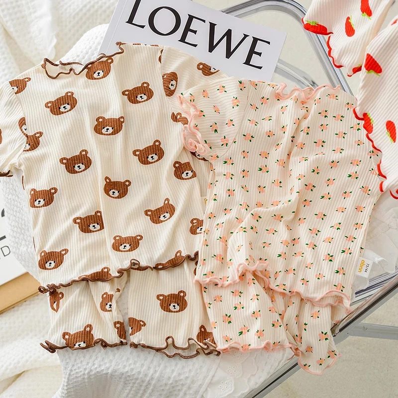 Summer Clothing Newborn - Ensemble pyjama décontracté en coton à