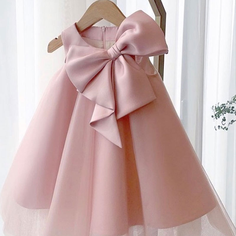 Summer Clothing Newborn - Robe d'été à gros nœud pour