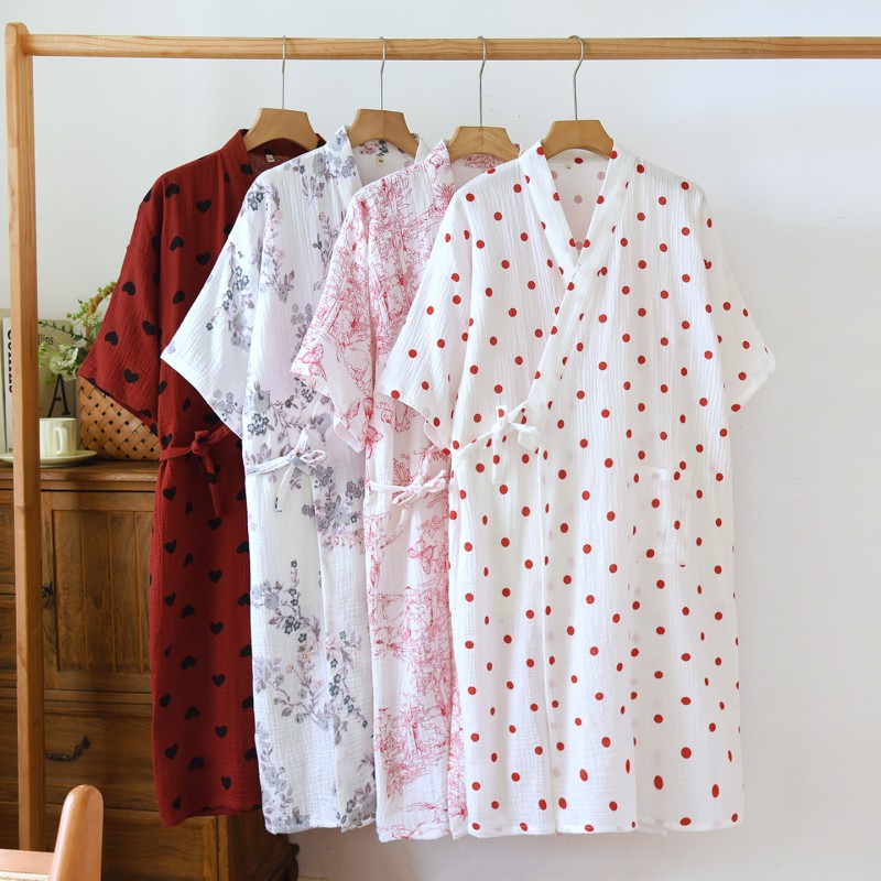 Summer House Clothing - Robe de chambre femme printemps-été en