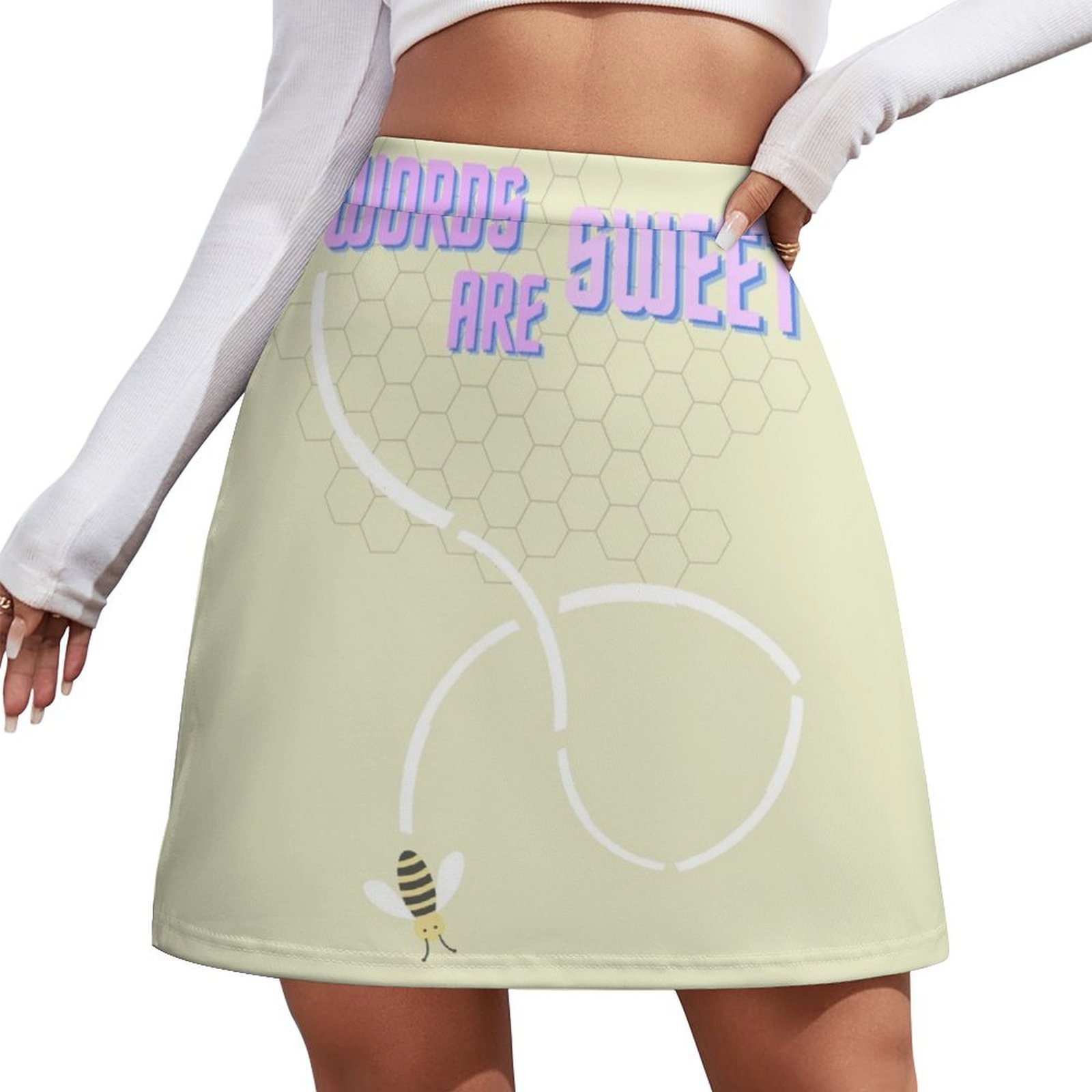 Summer Clothing Words - Mini-jupe SWEET pour femmes, vêtements féminins