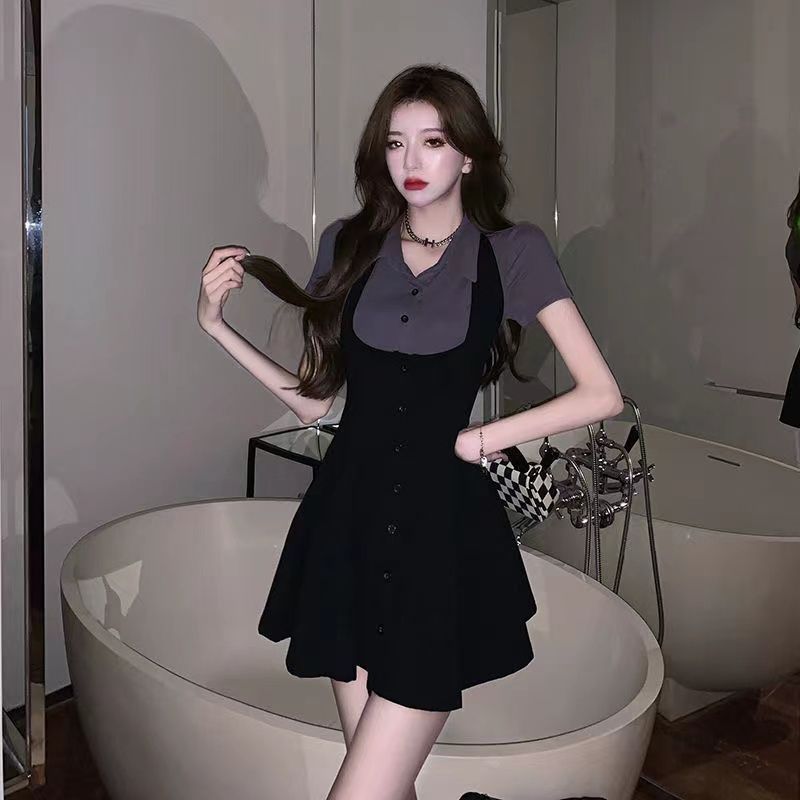 Summer Clothing Women Sale - Robe salopette style Hong Kong Pure