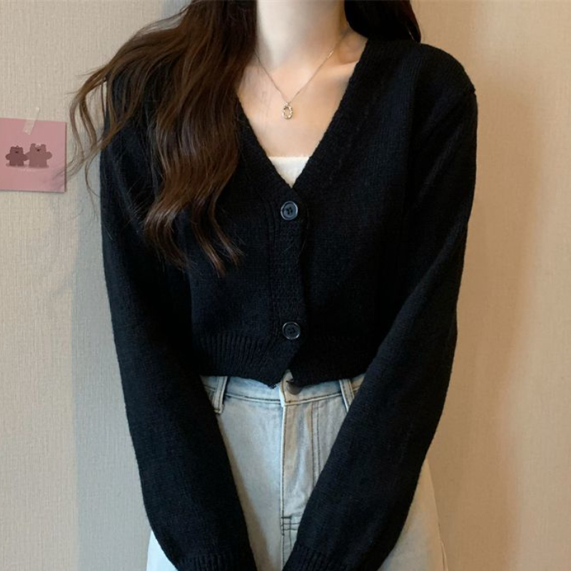 Cardigan court à col en V pour - Summer Clothing Aesthetic avis et prix