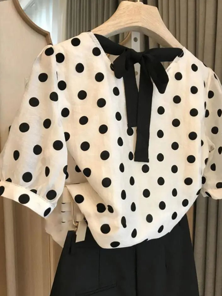 Chemisiers à pois femmes éléga - Summer Clothing Aesthetic avis et prix
