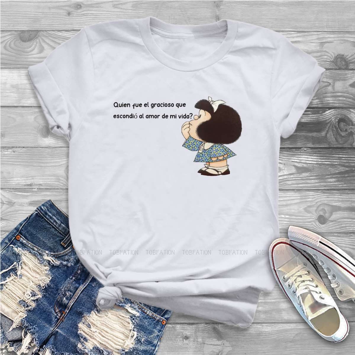 T-shirt Harajuku Vintage pour  - Summer Clothing Words avis et prix