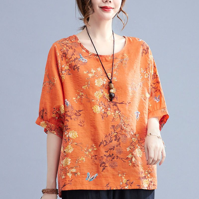 Nouveau T-shirt d'été en coton - Summer Clothing Over 60 avis et prix