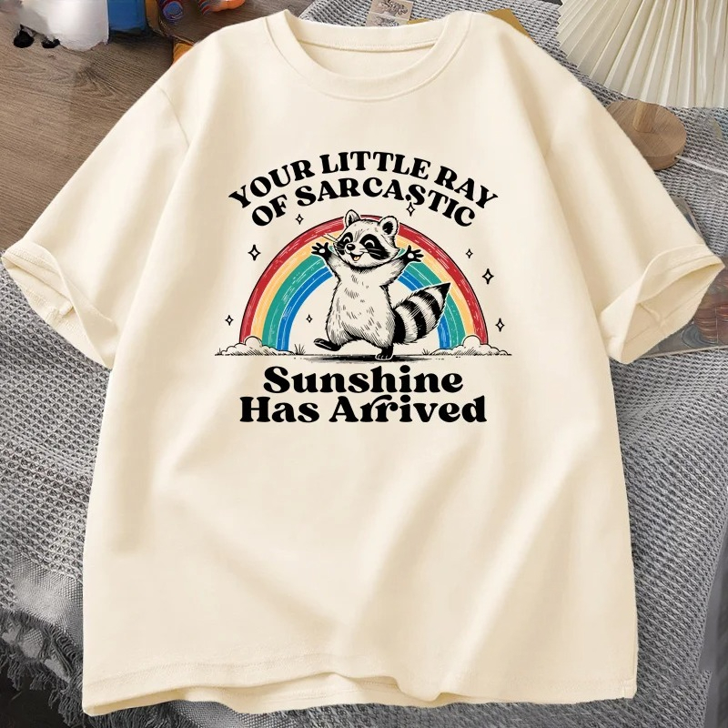 T-shirt imprimé raton laveur d - Summer Rays Clothing avis et prix