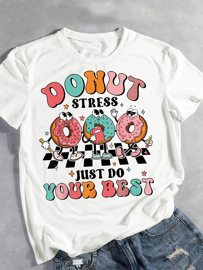 T-shirt imprimé dessin animé D - Summer Loving Clothing avis et prix