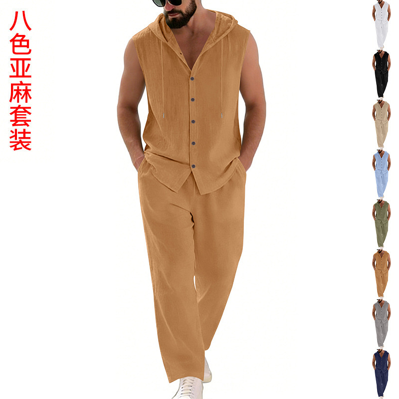 Costume décontracté en lin pou - Summer Outdoor Clothing avis et prix
