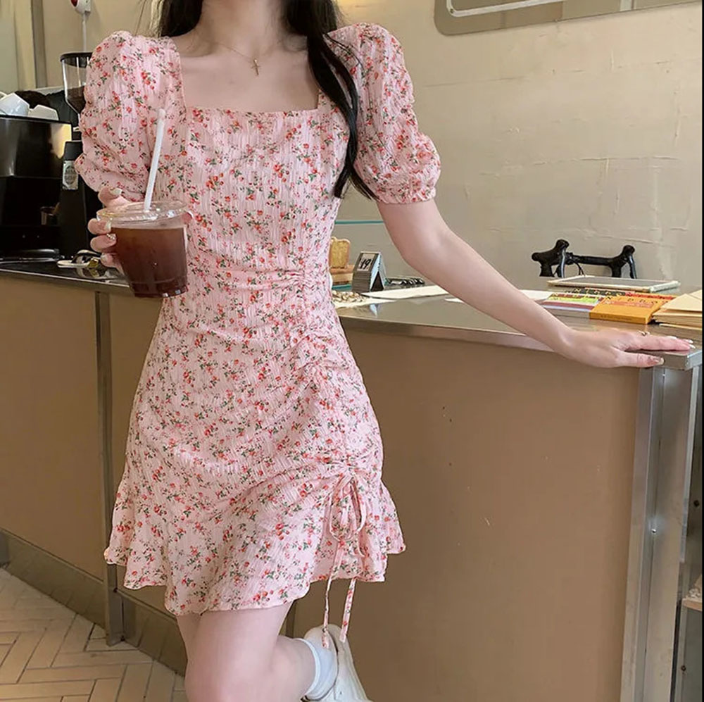 Mini robe à fleurs de style co - Summer Clothing For 60 Year Old Woman avis et prix