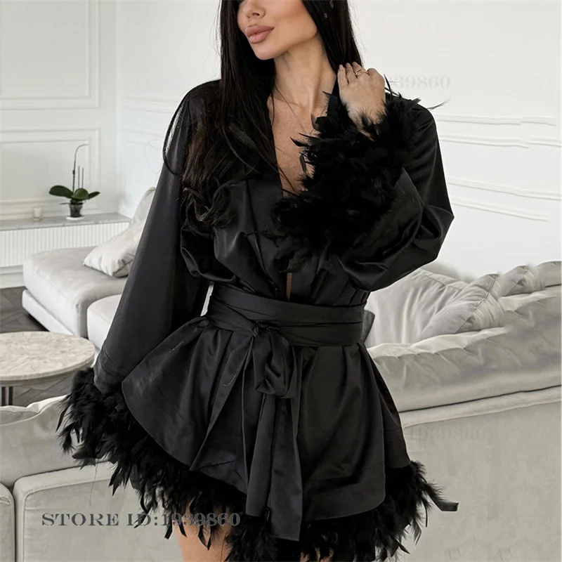 Robe de nuit sexy en plumes po - Summer House Clothing avis et prix