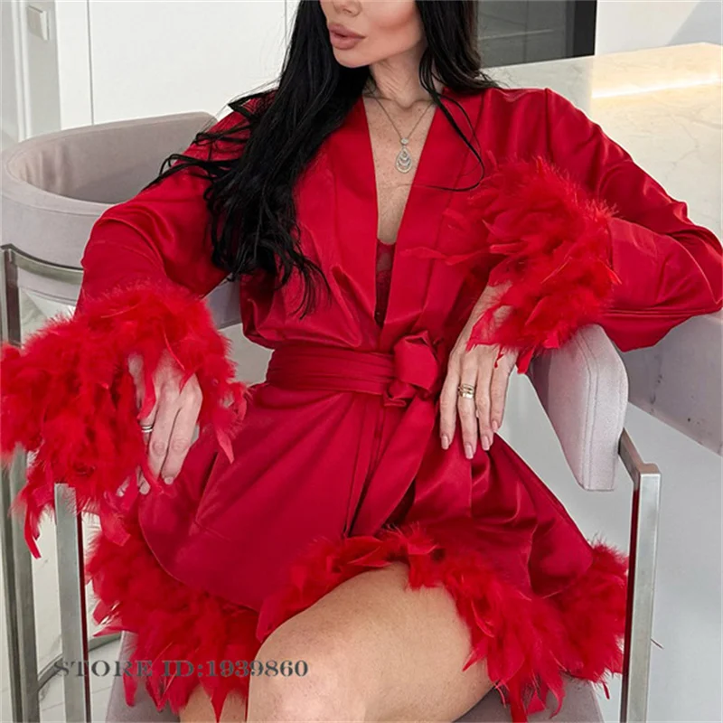 Robe de nuit sexy en plumes po - Summer House Clothing avis et prix